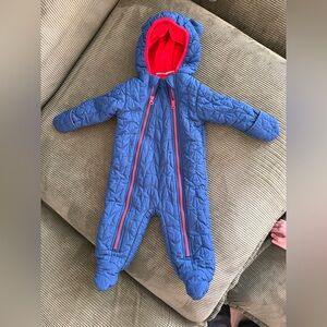 Koala Kids Blue Quilted Footie with Red Lining SNOW SUIT